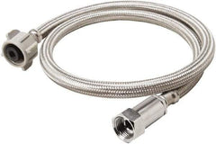 B&K Mueller - 3/8" Compression Inlet, 7/8" Ballcock Outlet, Stainless Steel Toilet Connector - Use with Toilets - USA Tool & Supply