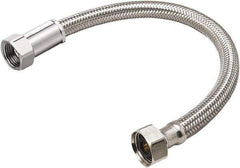 B&K Mueller - 1/2" FIP Inlet, 1/2" FIP Outlet, Stainless Steel Faucet Connector - Use with Faucets - USA Tool & Supply