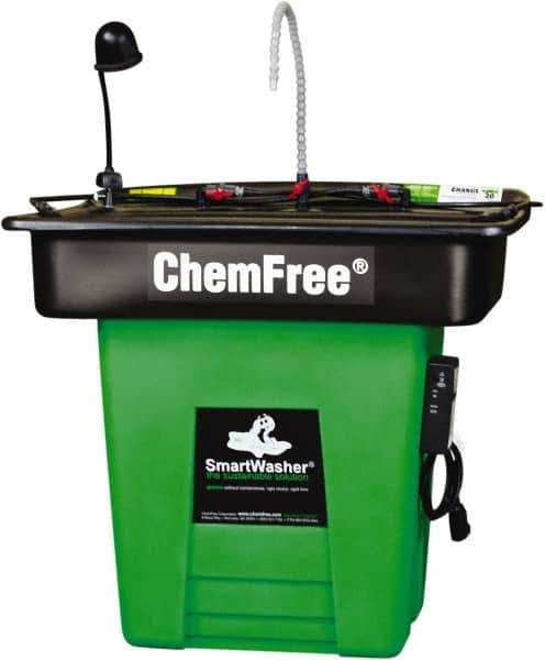 CRC - Free Standing Water-Based Parts Washer - 25 Gal Max Operating Capacity, Plastic Tank, 42" Long x 48" Wide - USA Tool & Supply