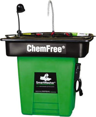 CRC - Free Standing Water-Based Parts Washer - 25 Gal Max Operating Capacity, Plastic Tank, 42" Long x 48" Wide - USA Tool & Supply