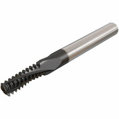 Iscar - 3/4-10 UN, 14.4mm Cutting Diam, 4 Flute, Solid Carbide Helical Flute Thread Mill - Internal Thread, 34.3mm LOC, 105mm OAL, 16mm Shank Diam - USA Tool & Supply