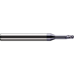 Harvey Tool - Ball End Mills; Mill Diameter (mm): 0.40 ; Mill Diameter (Decimal Inch): 0.0160 ; Number of Flutes: 3 ; Length of Cut (mm): 0.6000 ; Length of Cut (Decimal Inch): 0.0240 ; Material: Solid Carbide - Exact Industrial Supply