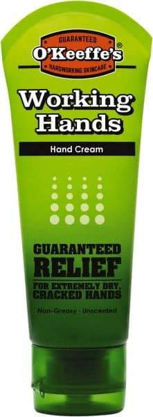 O'Keeffe's - 3 oz Moisturizing Hand Cream - Comes in Tube, Fragrance Free - USA Tool & Supply