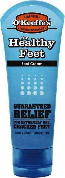 O'Keeffe's - 3 oz Moisturizing Foot Cream - Comes in Tube, Fragrance Free - USA Tool & Supply