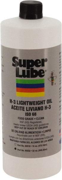 Synco Chemical - 1 Qt Bottle Synthetic Multi-Purpose Oil - -12 to 121°F, SAE 80W, ISO 68, 72-79.5 cSt at 40°C, Food Grade - USA Tool & Supply