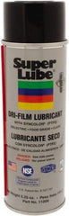 Synco Chemical - 5.25 oz Aerosol Can Dry Film Lubricant - White, -40°F to 500°F, Food Grade - USA Tool & Supply