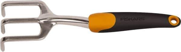 Fiskars - Handheld Cultivator - 6" Plastic Overmold Handle, Cast Aluminum Blade, 12" OAL - USA Tool & Supply