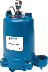 Goulds Pumps - 1 hp, 575 Amp Rating, 575 Volts, Single Speed Continuous Duty Operation, Effluent Pump - 3 Phase, Cast Iron Housing - USA Tool & Supply