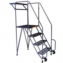 Ballymore - Rolling & Wall Mounted Ladders & Platforms Type: TiltNRoll Rolling Ladder Style: Tip-N-Roll Mobile Ladder - USA Tool & Supply