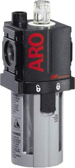 ARO/Ingersoll-Rand - 1/4" NPT, 150 Max psi Compact Modular Lubricator - Polycarbonate Bowl, Aluminum Body, 51 CFM, 125°F Max Temp, 2.2 Long x 2.24" Wide x 5.98" High - USA Tool & Supply