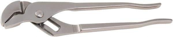 Aven - 9-1/2" OAL, 1-1/4" Max Capacity, 25mm Jaw Length x 1/4" Jaw Width, 4 Position Groove Joint Tongue & Groove Pliers - Serrated Angled Jaws, Angle Head, Stainless Steel Handles - USA Tool & Supply