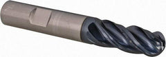 SGS - 1/2" Diam, 1-1/4" LOC, 4 Flute Solid Carbide Ball End Mill - AlTiN Finish, Single End, 3-1/4" OAL, 1/2" Shank Diam, Spiral Flute - USA Tool & Supply