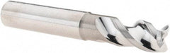 Iscar - 3/8", 3 Flute, Single End, Solid Carbide, 0.03" Corner Radius End Mill - 2-1/2" OAL, Right Hand Flute, 0.6" LOC, Right Hand Cut, 1-1/8" Extended Reach - USA Tool & Supply
