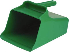 Remco - 128 oz Green Polypropylene Flat Bottom Scoop - 8.7" Wide x 6.7" Deep Bowl, 11" OAL - USA Tool & Supply