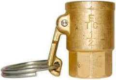 EVER-TITE Coupling Products - 1" Brass Cam & Groove Suction & Discharge Hose Female Coupler Female NPT Thread - Part D, 1" Thread, 350 Max psi - USA Tool & Supply