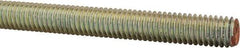 Value Collection - 3/8-16 UNC (Coarse), 6' Long, Alloy Steel Threaded Rod - Yellow Zinc-Plated Finish, Right Hand Thread - USA Tool & Supply