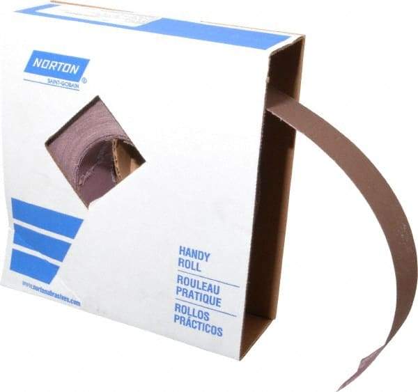 Norton - 2" x 50 Yd 280 Grit Aluminum Oxide Cloth Roll - Extra Fine Grade, J Weighted Backing - USA Tool & Supply