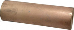 Made in USA - 2 Inch Outside Diameter x 6-1/2 Inch Long, Bronze Round Tube - 3/4 Inch Inside Diameter, Alloy SAE 841 Oil Impregnated Bronze, 5 Lb. Shipping Weight - USA Tool & Supply