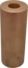Made in USA - 2-1/2 Inch Outside Diameter x 6-1/2 Inch Long, Bronze Round Tube - 1-1/4 Inch Inside Diameter, Alloy SAE 841 Oil Impregnated Bronze, 7 Lb. Shipping Weight - USA Tool & Supply