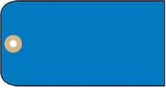 NMC - 1-7/8" High x 3-3/4" Long, Safety & Facility Blank Tag - 1 Side, Dark Blue Cardstock - USA Tool & Supply