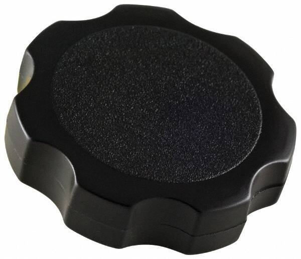 Made in USA - Rosette Plastic Thumb Screw - 38mm OAL, 38mm Head Diam x 12.5mm Head Height - USA Tool & Supply