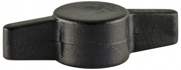 Made in USA - Tee Plastic Thumb Screw - 1-3/4" OAL, 1-3/4" Head Diam x 15/32" Head Height - USA Tool & Supply