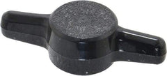Made in USA - Tee Plastic Thumb Screw - 1-1/4" OAL, 1-1/4" Head Diam x 11/32" Head Height - USA Tool & Supply