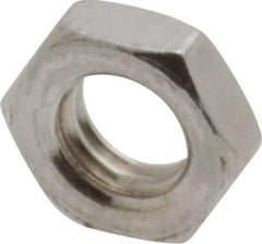 Value Collection - M5x0.80 Metric Coarse Stainless Steel Right Hand Hex Jam Nut - 8mm Across Flats, 2.7mm High, Uncoated - USA Tool & Supply