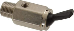 Specialty Mfr - 1/8M Non Exhaust Toggle Valve - 0.15 CV Rate, 150 Max psi, Detented Actuator - USA Tool & Supply
