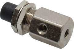 Specialty Mfr - 10-32 Non Exhaust Push Button Valve - 0.1 CV Rate, 150 Max psi, Normally Closed Actuator - USA Tool & Supply