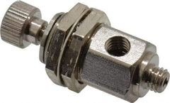 Specialty Mfr - 10-32 Male x Female Mini Needle Valve - 0.1 CV Rate, 150 Max psi, 5-Turn Adjustment - Standard - USA Tool & Supply