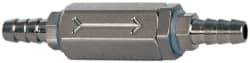 Specialty Mfr - 1/8" Barb x Barb Universal Check Valve - 0.06 CV Rate, 2.5 CFM, 150 Max psi - USA Tool & Supply