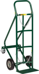 Little Giant - 800 Lb Capacity 40" OAH Cylinder Hand Truck - 8 x 14" Base Plate, Continuous Handle, Steel, Solid Rubber Wheels - USA Tool & Supply