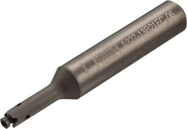 Sandvik Coromant - CoroMill 327 1/2" Weldon Shank Milling Tip Insert Holder & Shank - 3.4052" Projection, 0.236" Neck Diam, 0.236" Nose Diam, 3.4052" OAL, Carbide A327-xxB Tool Holder - USA Tool & Supply
