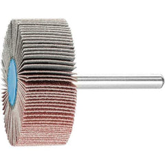 PFERD - 2" Diam x 3/4" Face Width, Aluminum Oxide Coated Mounted Flap Wheel - 1/4" Shank Mount, 120 Grit, 23,000 Max RPM - USA Tool & Supply