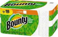 Bounty - Perforated Roll of 2 Ply White Paper Towels - 11" Wide - USA Tool & Supply