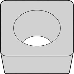 Kennametal - SCMW432 NONE Grade KCK20B Carbide Turning Insert - TiOCN Finish, 90° Square, 1/2" Inscr Circle, 3/16" Thick, 1/32" Corner Radius - USA Tool & Supply