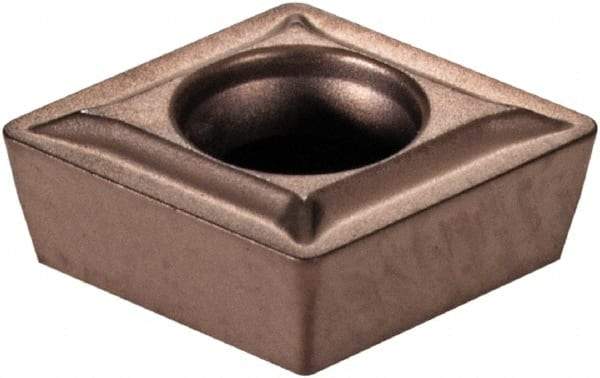 Kennametal - CPMT21.51 LF Grade KCP25B Carbide Turning Insert - TiOCN Finish, 80° Diamond, 1/4" Inscr Circle, 3/32" Thick, 1/64" Corner Radius - USA Tool & Supply