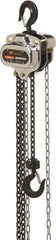Ingersoll-Rand - 11,000 Lb Lifting Capacity, 10' Lift Height, Hand Hoist - Made from Chain, 187' Overhaul to Lift 1', 2 Chains - USA Tool & Supply