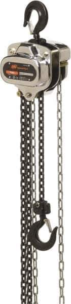 Ingersoll-Rand - 1,100 Lb Lifting Capacity, 10' Lift Height, Hand Hoist - Made from Chain, 25' Overhaul to Lift 1', 1 Chain - USA Tool & Supply