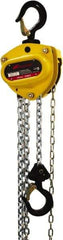Ingersoll-Rand - 2,200 Lb Lifting Capacity, 30' Lift Height, Hand Hoist - Made from Chain, 44' Overhaul to Lift 1', 1 Chain - USA Tool & Supply