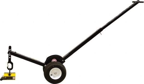 Mag-Mate - 400 Lb Load Capacity, Lift Magnet Dolly - 12" High x 41" Long x 13" Wide, 2 Poles - USA Tool & Supply