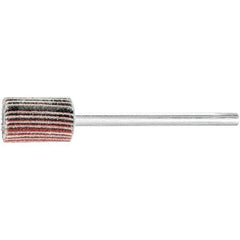 PFERD - 3/8" Diam x 5/8" Face Width, Aluminum Oxide Coated Mounted Flap Wheel - 1/8" Shank Mount, 120 Grit, 75,000 Max RPM - USA Tool & Supply