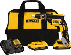 DeWALT - 20 Volt Lithium-Ion Battery Pistol Grip Cordless Screwdriver - 4,400 RPM, 266 In/Lb Torque - USA Tool & Supply