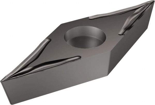 Sandvik Coromant - VBGT332 UM Grade 1105 Carbide Turning Insert - TiAlN Finish, 35° Diamond, 3/8" Inscr Circle, 3/16" Thick, 1/32" Corner Radius - USA Tool & Supply