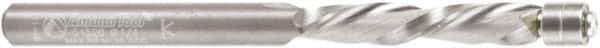 Amana Tool - 1/4" Cut Diam, 1-1/4" Length of Cut, 2 Flute Flush Trim Edge Profile Router Bit - Solid Carbide, 1/4" Shank Diam, 1-1/4" Shank Length, 3-5/16" OAL, Uncoated - USA Tool & Supply