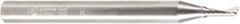 Amana Tool - 3mm Cutting Diam x 0.314" Length of Cut, 1 Flute, Upcut Spiral Router Bit - Uncoated, Right Hand Cut, Solid Carbide, 2-31/64" OAL x 1/4" Shank Diam, 20° Helix Angle - USA Tool & Supply