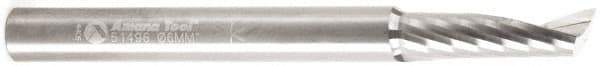 Amana Tool - 6mm Cutting Diam x 0.787" Length of Cut, 1 Flute, Upcut Spiral Router Bit - Uncoated, Right Hand Cut, Solid Carbide, 2-33/64" OAL x 1/8" Shank Diam, 20° Helix Angle - USA Tool & Supply