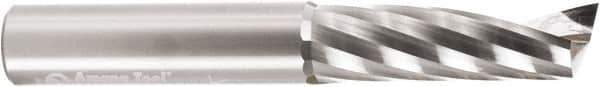 Amana Tool - 1/2" Cutting Diam x 1-5/8" Length of Cut, 1 Flute, Upcut Spiral Router Bit - Uncoated, Right Hand Cut, Solid Carbide, 3-1/2" OAL x 1/2" Shank Diam, 20° Helix Angle - USA Tool & Supply