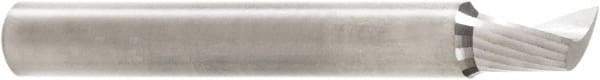 Amana Tool - 1/4" Cutting Diam x 3/8" Length of Cut, 1 Flute, Upcut Spiral Router Bit - Uncoated, Right Hand Cut, Solid Carbide, 2" OAL x 1/4" Shank Diam, 30° Helix Angle - USA Tool & Supply